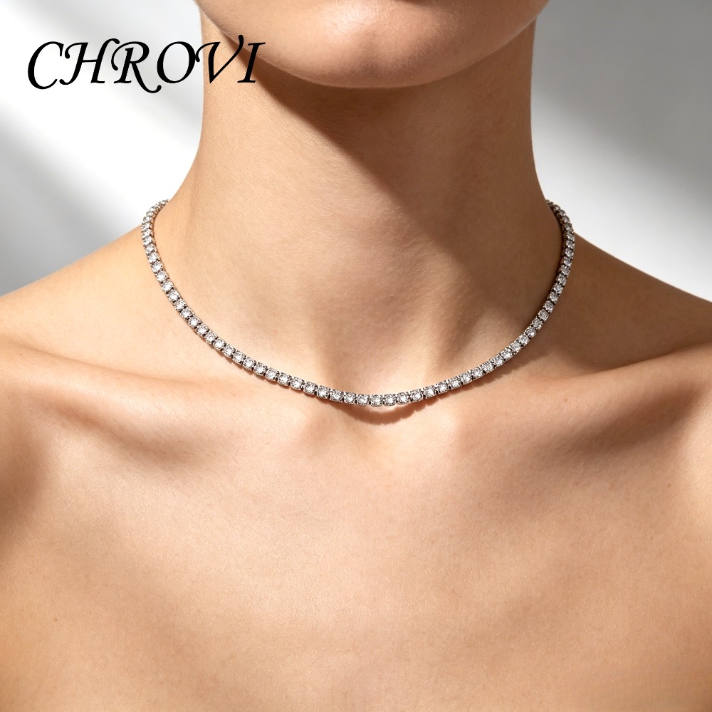 Tennis Bracelet Cubic - Tatlı 925 Ayar Gümüş 40-45CM 2.5MM