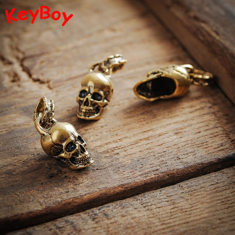 Gothic Skull Ring - Vintage Punk Kafatası Anahtarlık Asılı Takı