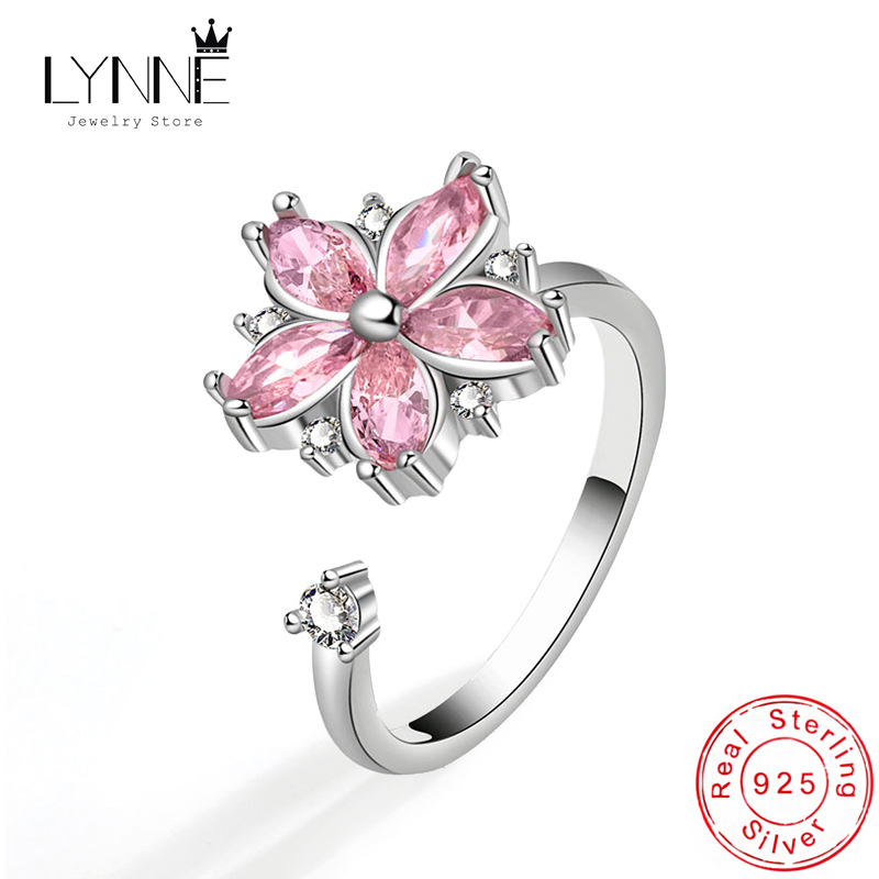 Statement Cocktail Ring - Yeni Zarif Zarif Dönebilen Pembe Sakura