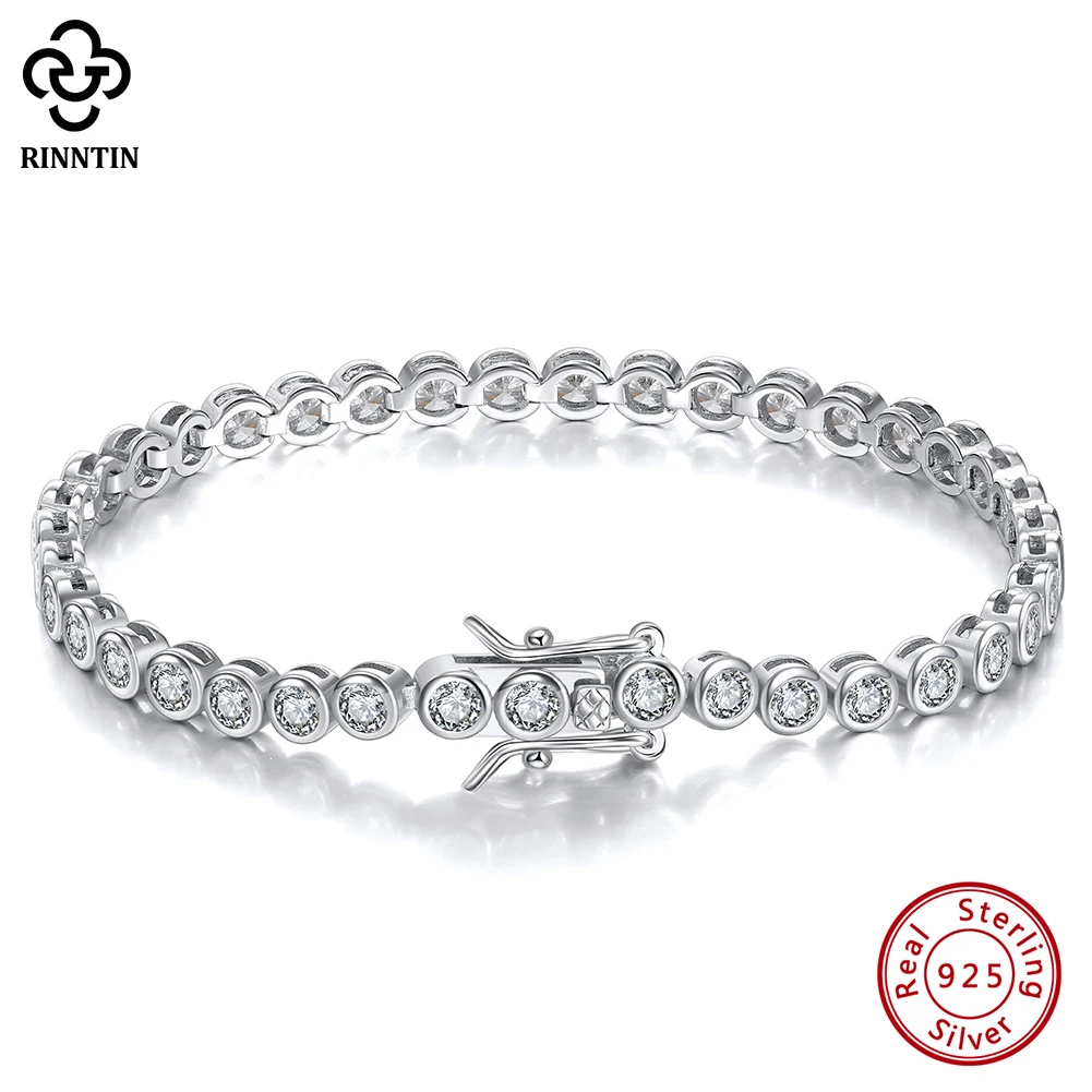 Tennis Bracelet Cubic - Rinntin Parlak tenis bilekliği 925 Ayar