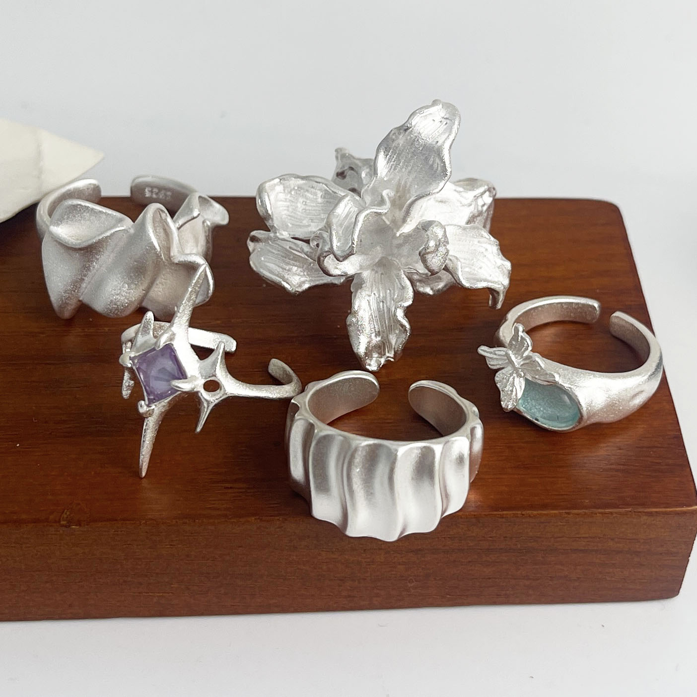 Statement Cocktail Ring - 925 Ayar Gümüş Yüzük Kadınlar Için