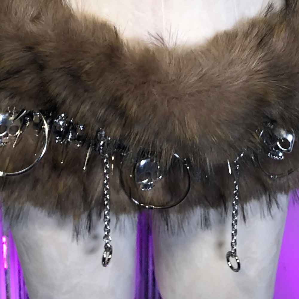 Gothic Skull Ring - Punk Rock Çivili El Yapımı Emo
