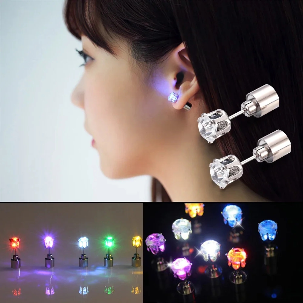 1 çift Led Işık Up Kulak Damız - Diamond Stud Earrings incelemesi ve fiyatı
