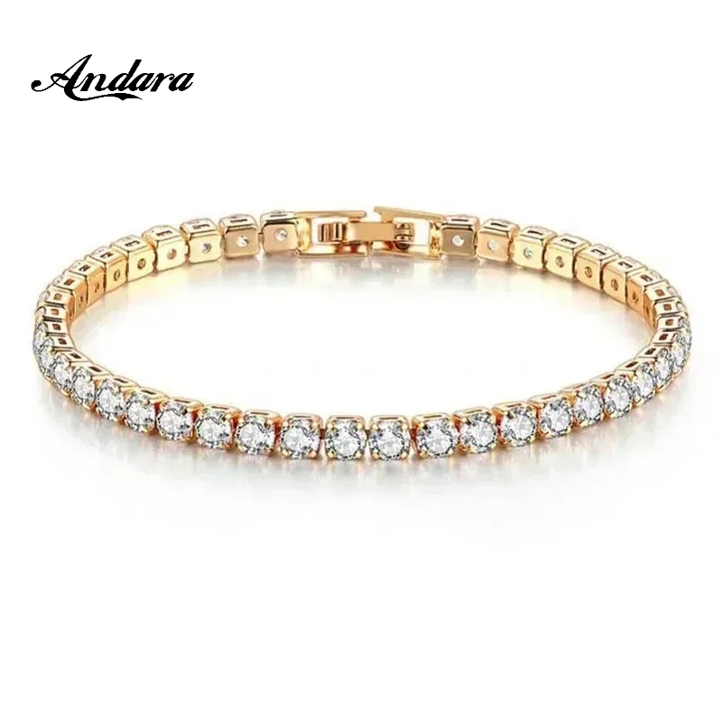 925 Ayar Gümüş Gül Altın Tenis - Tennis Bracelet Cubic incelemesi ve fiyatı