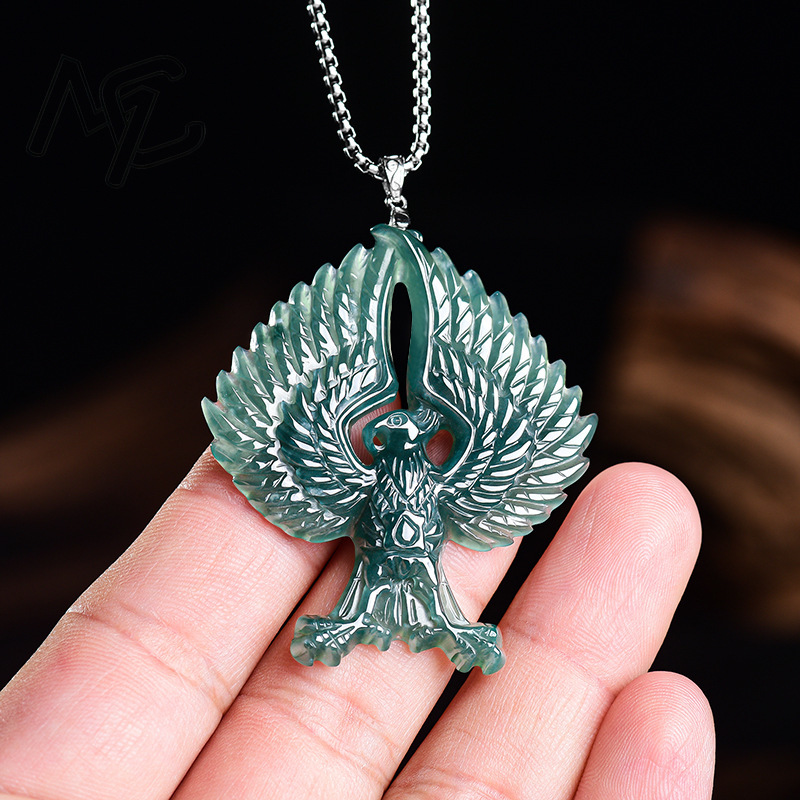 S925 Gümüş Doğal Zümrüt Yeşim  - Necklace Pendant incelemesi ve fiyatı