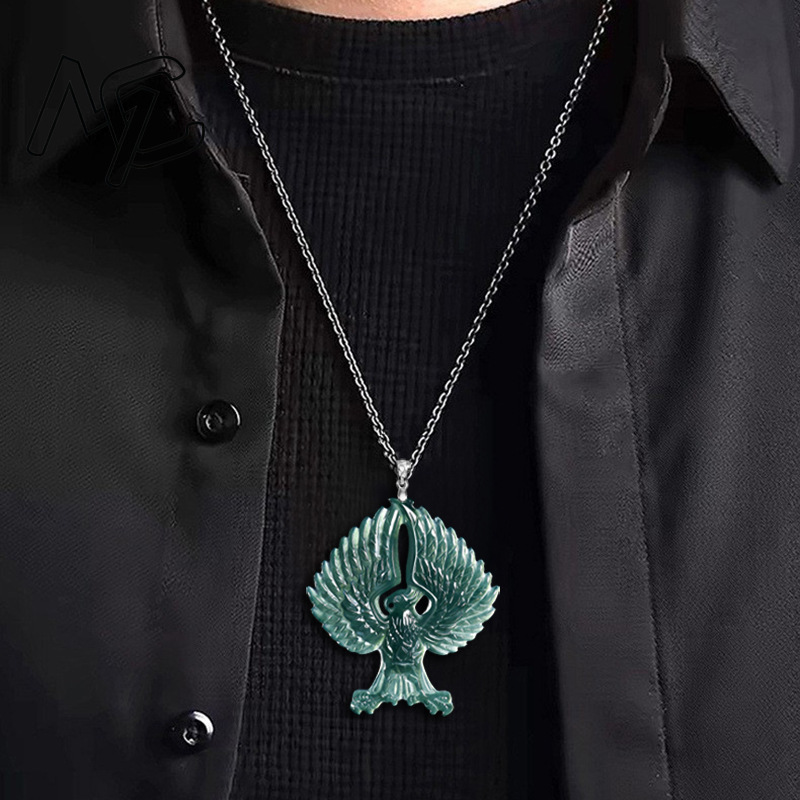 S925 Gümüş Doğal Zümrüt Yeşim  - Necklace Pendant incelemesi ve fiyatı