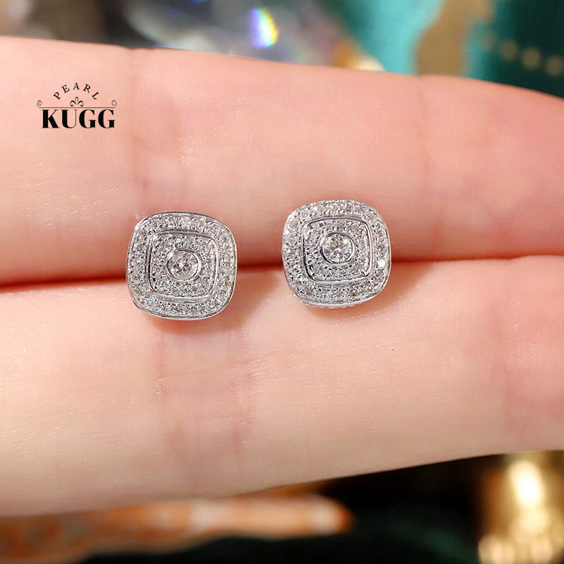 KUGG 100% 18K Beyaz Altın Küpe - Diamond Stud Earrings incelemesi ve fiyatı
