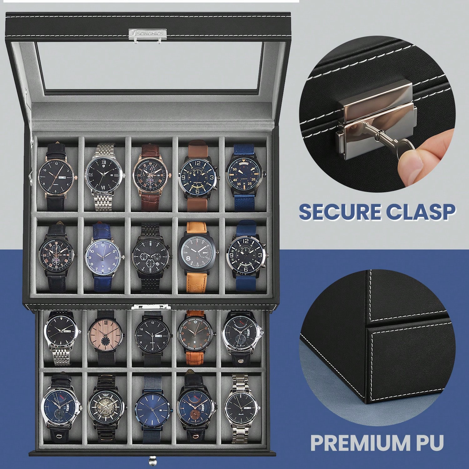 20 Bölmeli Cam Kapaklı ve Kili - Jewelry With Watches incelemesi ve fiyatı