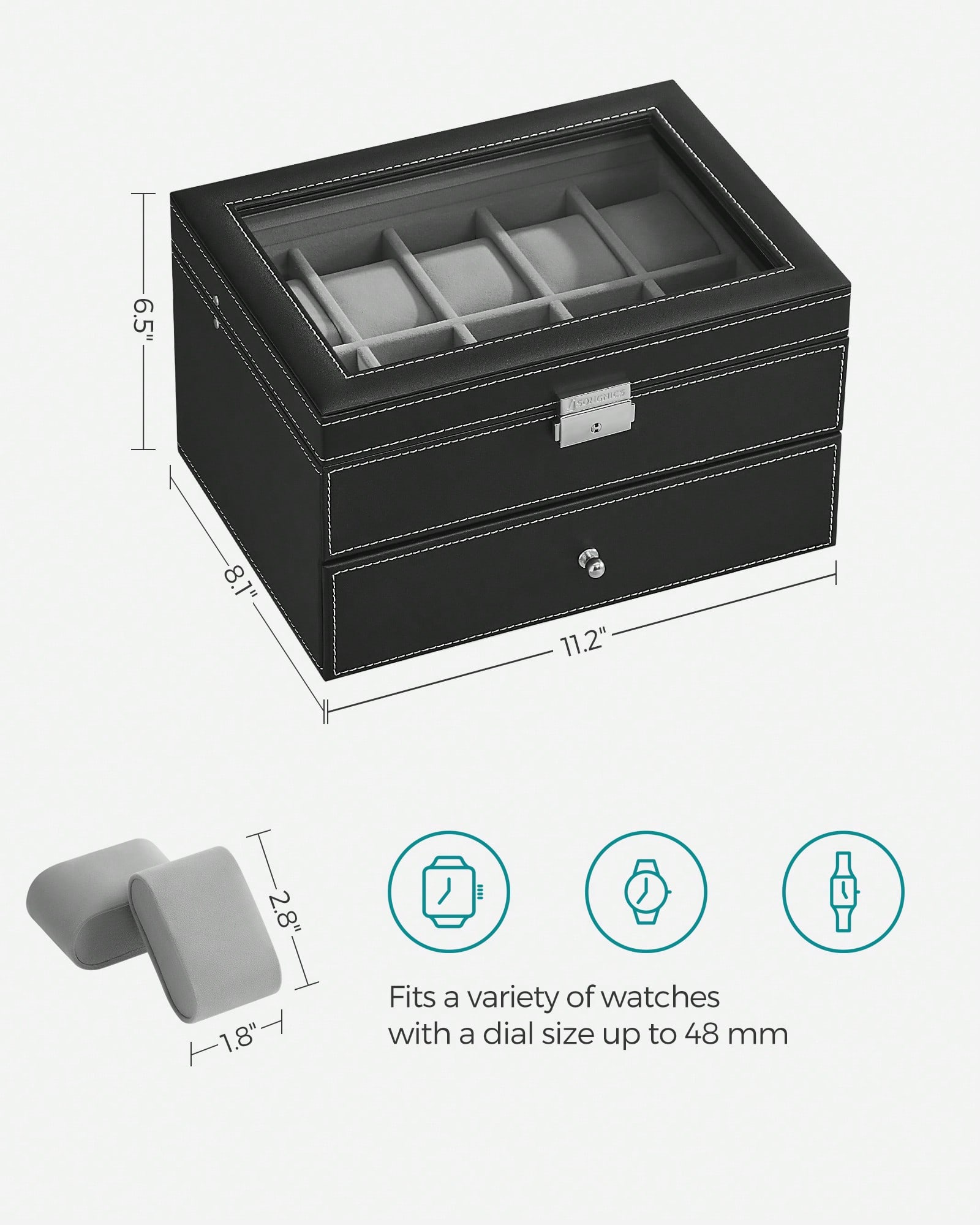 20 Bölmeli Cam Kapaklı ve Kili - Jewelry With Watches incelemesi ve fiyatı