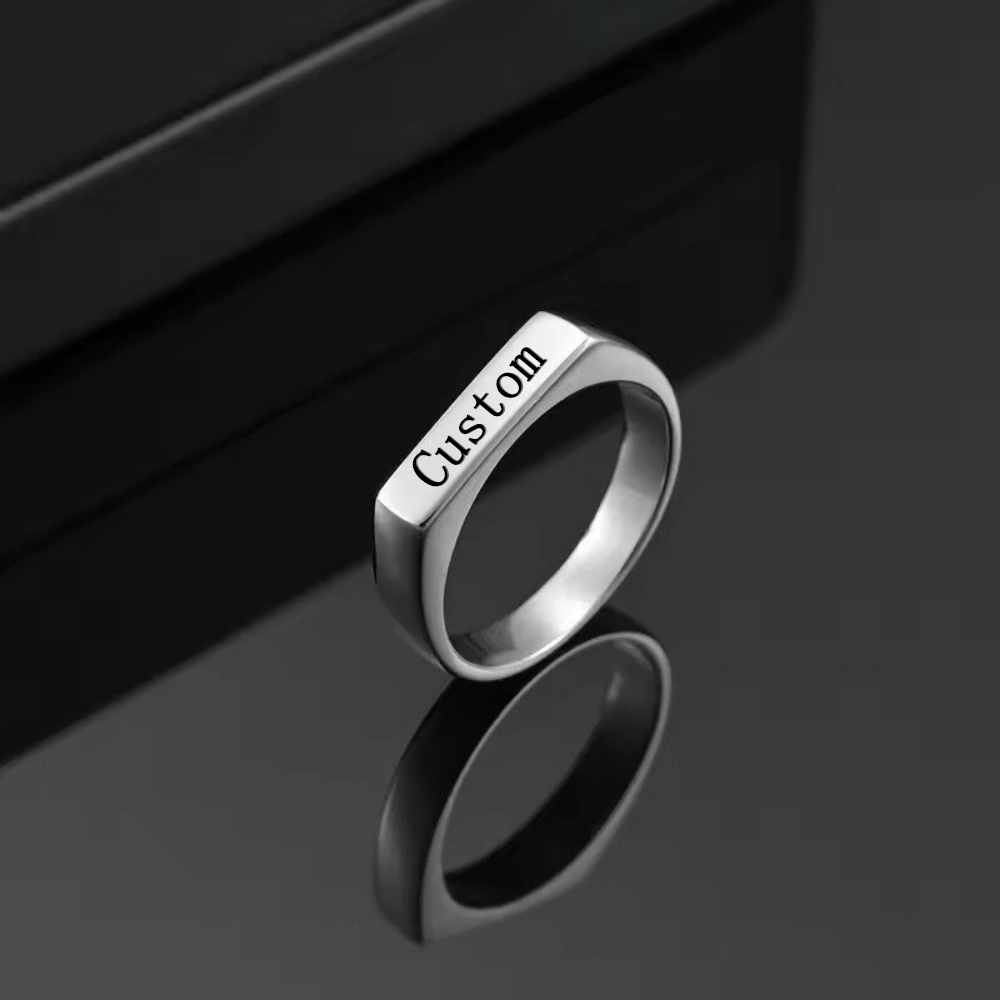 Özelleştirilmiş Kazınmış İsim  - Statement Cocktail Ring incelemesi ve fiyatı