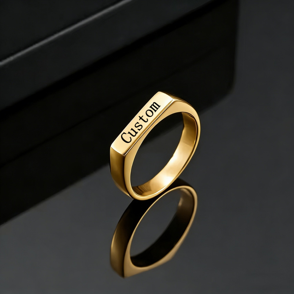 Özelleştirilmiş Kazınmış İsim  - Statement Cocktail Ring incelemesi ve fiyatı