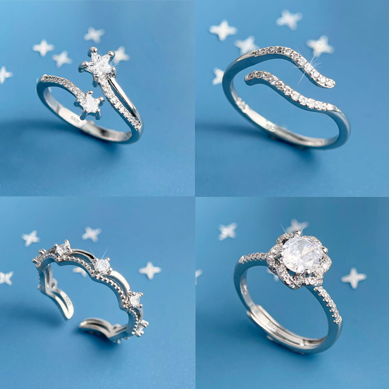 Kadınlar için 925 ayar gümüş y - Statement Cocktail Ring incelemesi ve fiyatı
