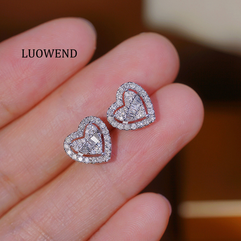 LUOWEND %100 18K Beyaz Altın K - Diamond Stud Earrings incelemesi ve fiyatı