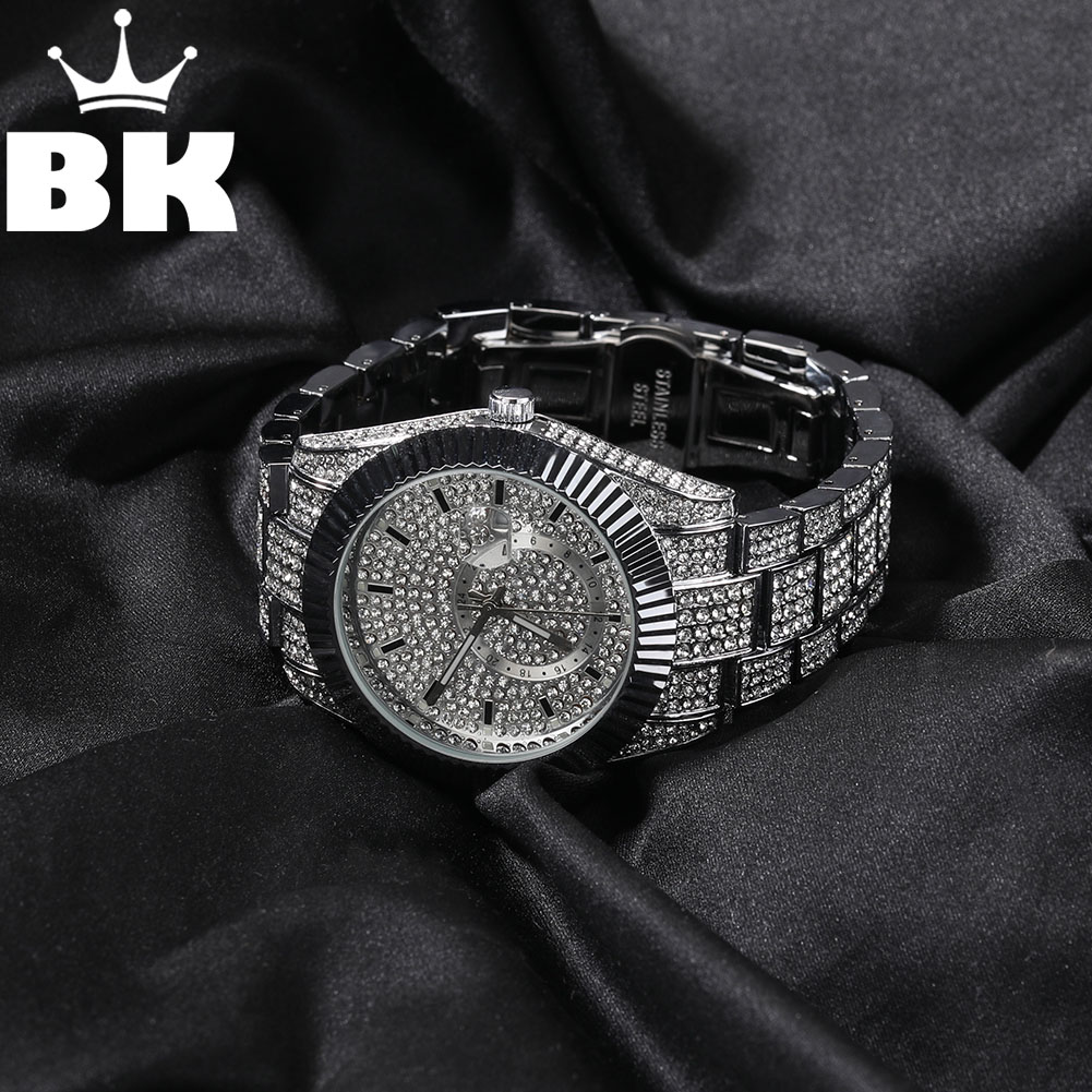 BLING kral erkek saati tam buz - King'S Jewelry Watches incelemesi ve fiyatı