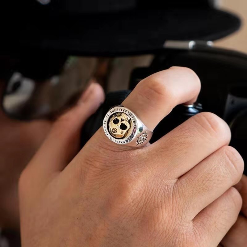 S925 Gümüş Moda Erkekler ve Ka - Gothic Skull Ring incelemesi ve fiyatı