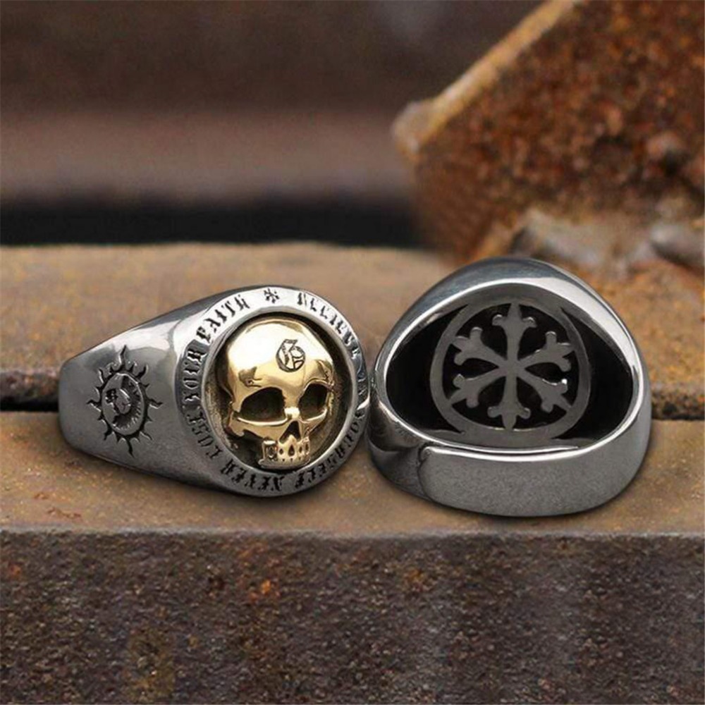 S925 Gümüş Moda Erkekler ve Ka - Gothic Skull Ring incelemesi ve fiyatı