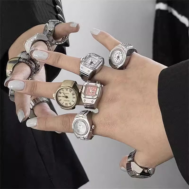 Vintage Gümüş Mini Punk Saatle - Vintage Jewelry Watches Women incelemesi ve fiyatı