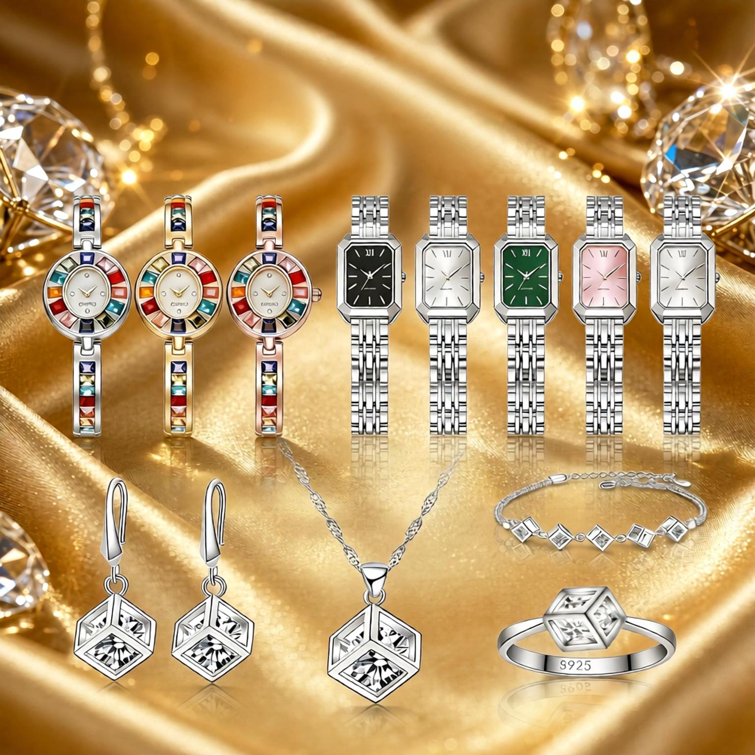 Zarif 925 Ayar Gümüş Geometrik - Best Jewelry Watches Women incelemesi ve fiyatı