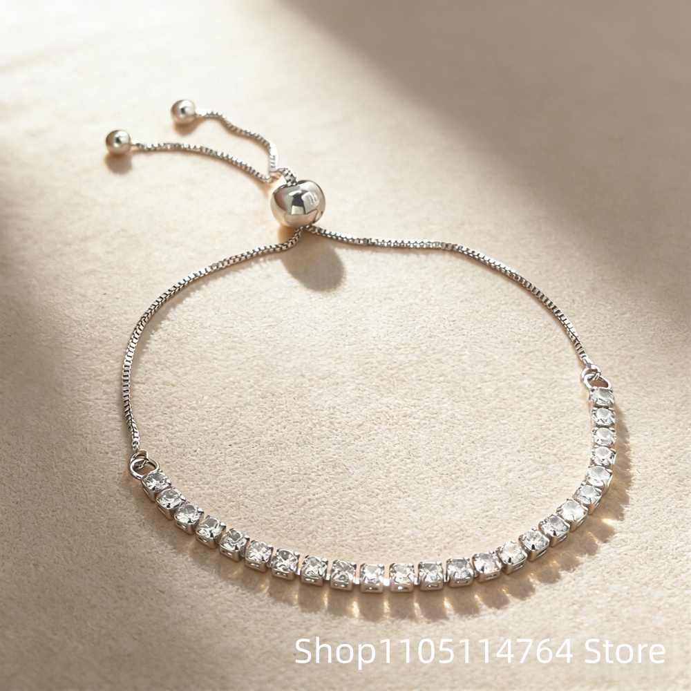 925 Ayar Gümüş Yuvarlak Kübik  - Tennis Bracelet Cubic incelemesi ve fiyatı