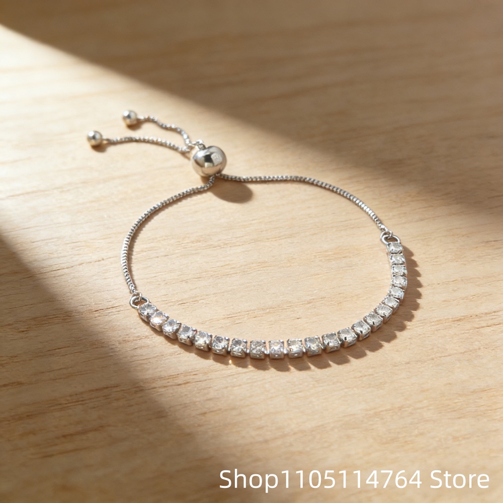 925 Ayar Gümüş Yuvarlak Kübik  - Tennis Bracelet Cubic incelemesi ve fiyatı