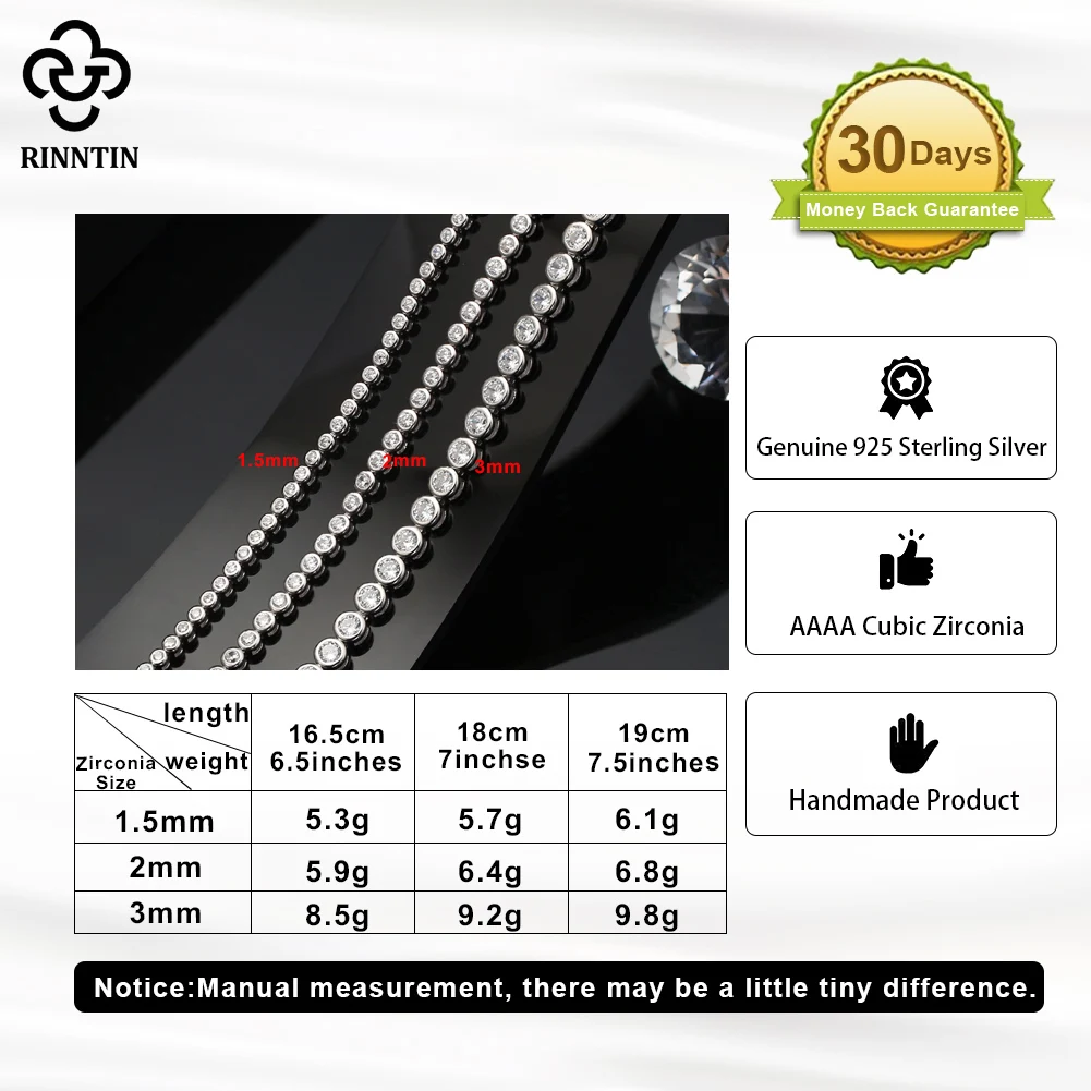 Rinntin Parlak tenis bilekliği - Tennis Bracelet Cubic incelemesi ve fiyatı