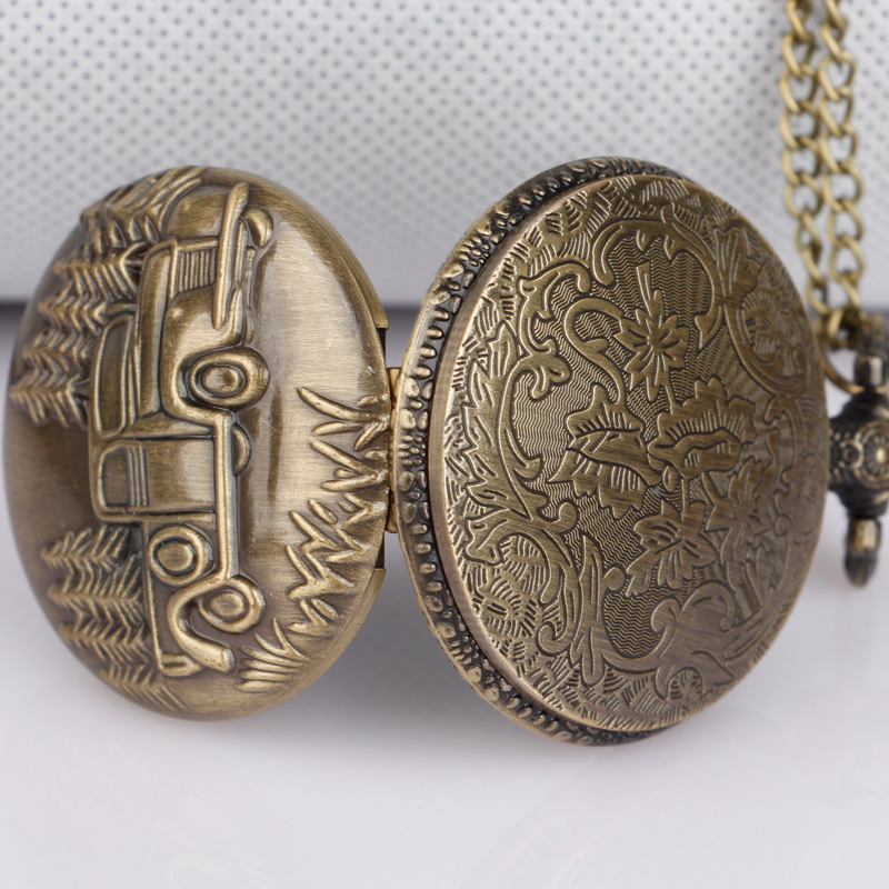 Bronz Araba Kamyon kuvars cep  - Are Watches Jewelry Or Accessories incelemesi ve fiyatı
