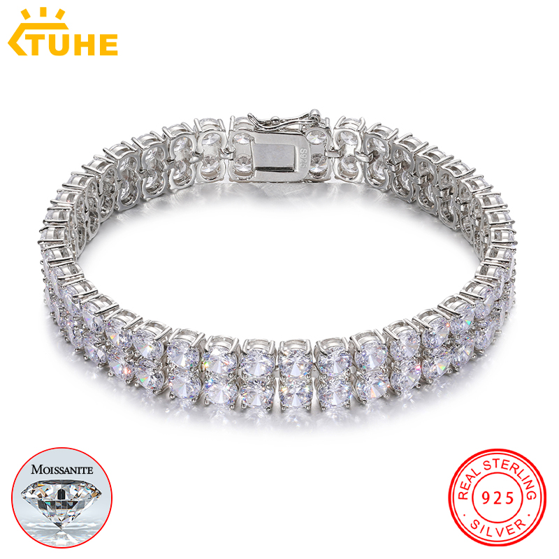 TUHE Unisex Buzlu Mozanit Çift - Tennis Bracelet Cubic incelemesi ve fiyatı
