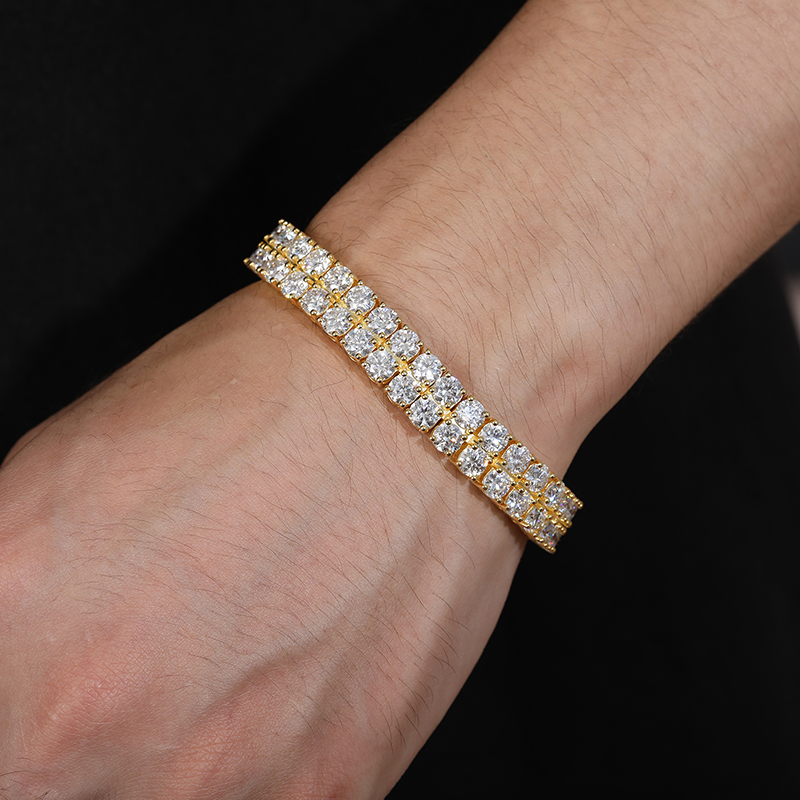 TUHE Unisex Buzlu Mozanit Çift - Tennis Bracelet Cubic incelemesi ve fiyatı