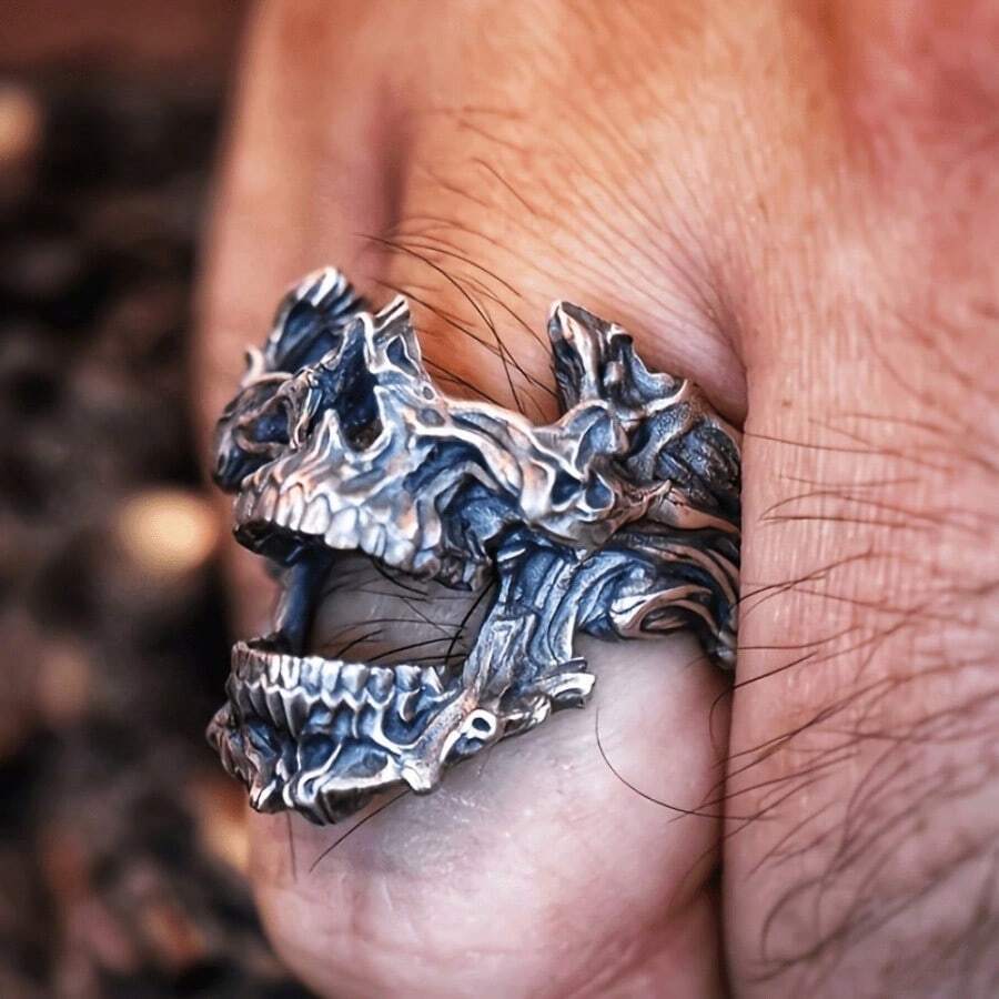Vintage Gotik Ölüm Kafatası Ma - Gothic Skull Ring incelemesi ve fiyatı