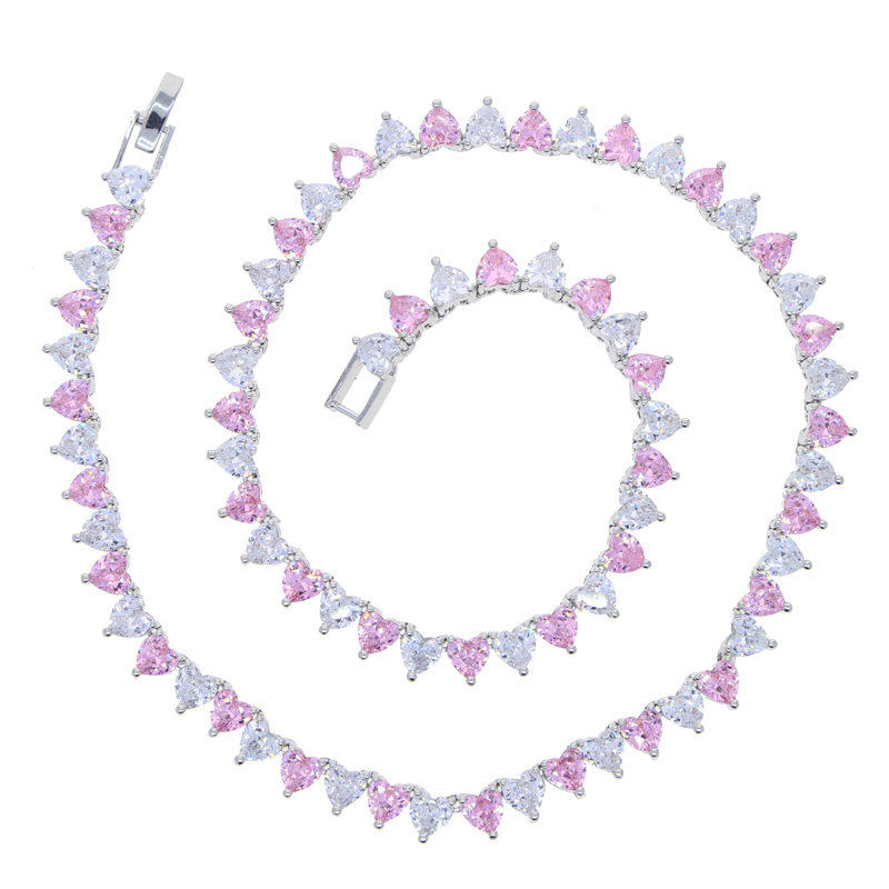 Toptan 5A Kalp Şekilli Buzlu O - Tennis Bracelet Cubic incelemesi ve fiyatı