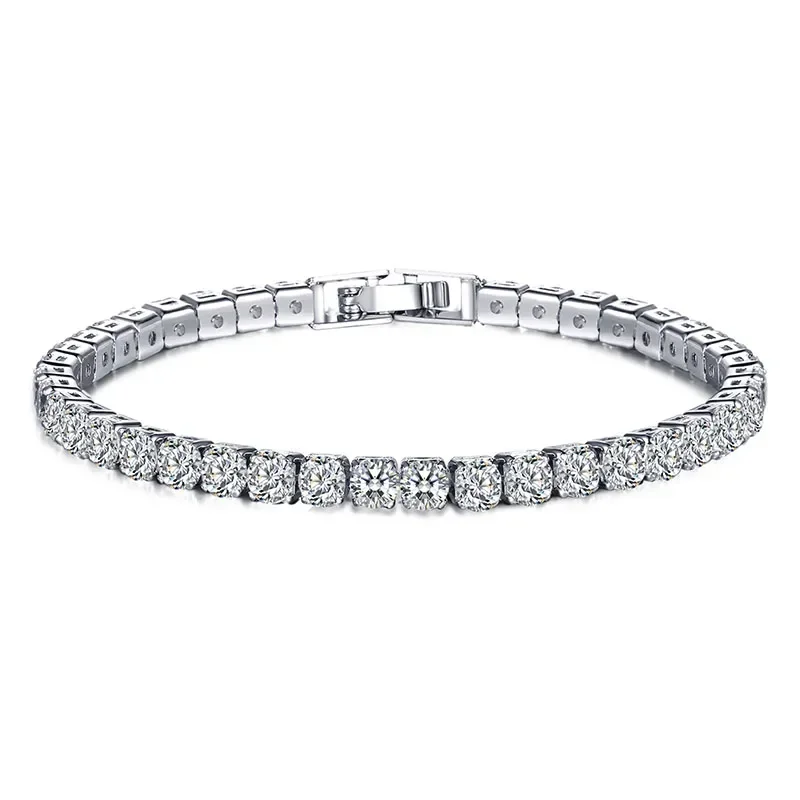 Hip hop 925 ayar gümüş kübik z - Tennis Bracelet Cubic incelemesi ve fiyatı