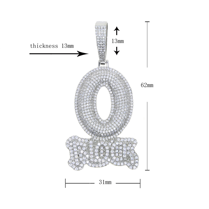 Buzlu Out Mektup O Blok Kolye  - Tennis Bracelet Cubic incelemesi ve fiyatı