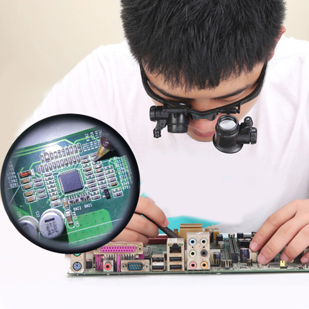 10-25X LED Işıklı Baş Üstü Büy - Jewelry Repair & Watches Photos incelemesi ve fiyatı