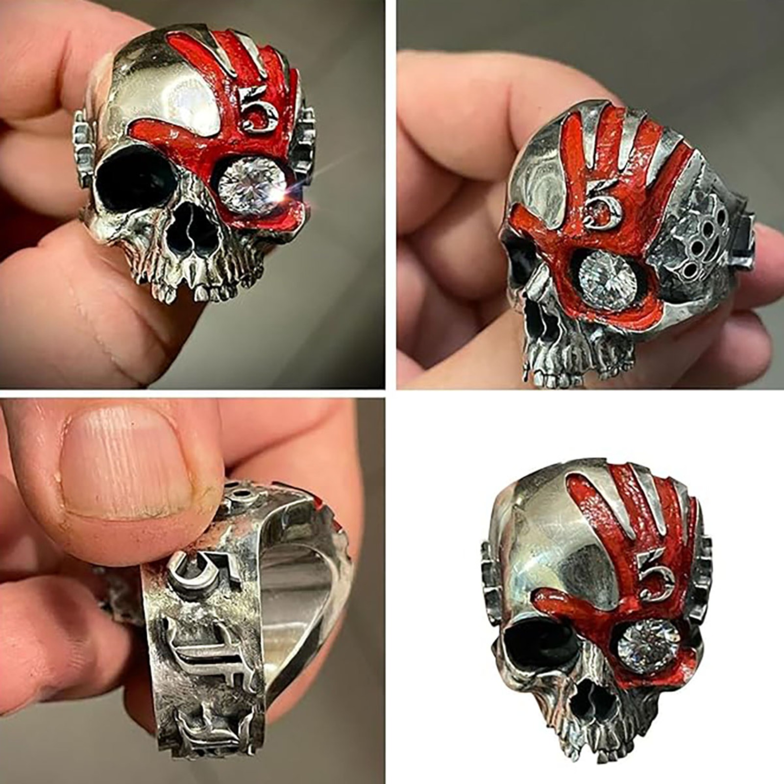 Beş Parmaklı Yumruk Kafatası Y - Gothic Skull Ring incelemesi ve fiyatı