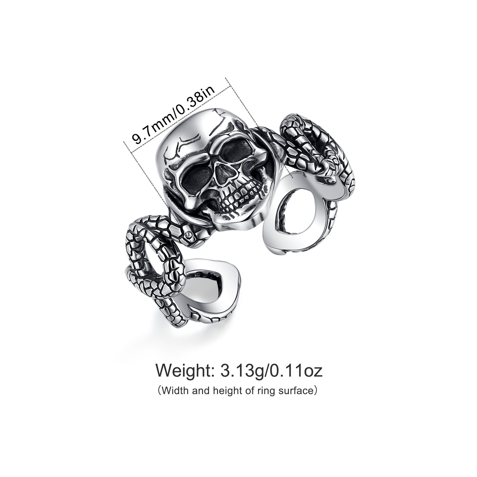 AEONSLOVE 925 Ayar Gümüş Ayarl - Gothic Skull Ring incelemesi ve fiyatı