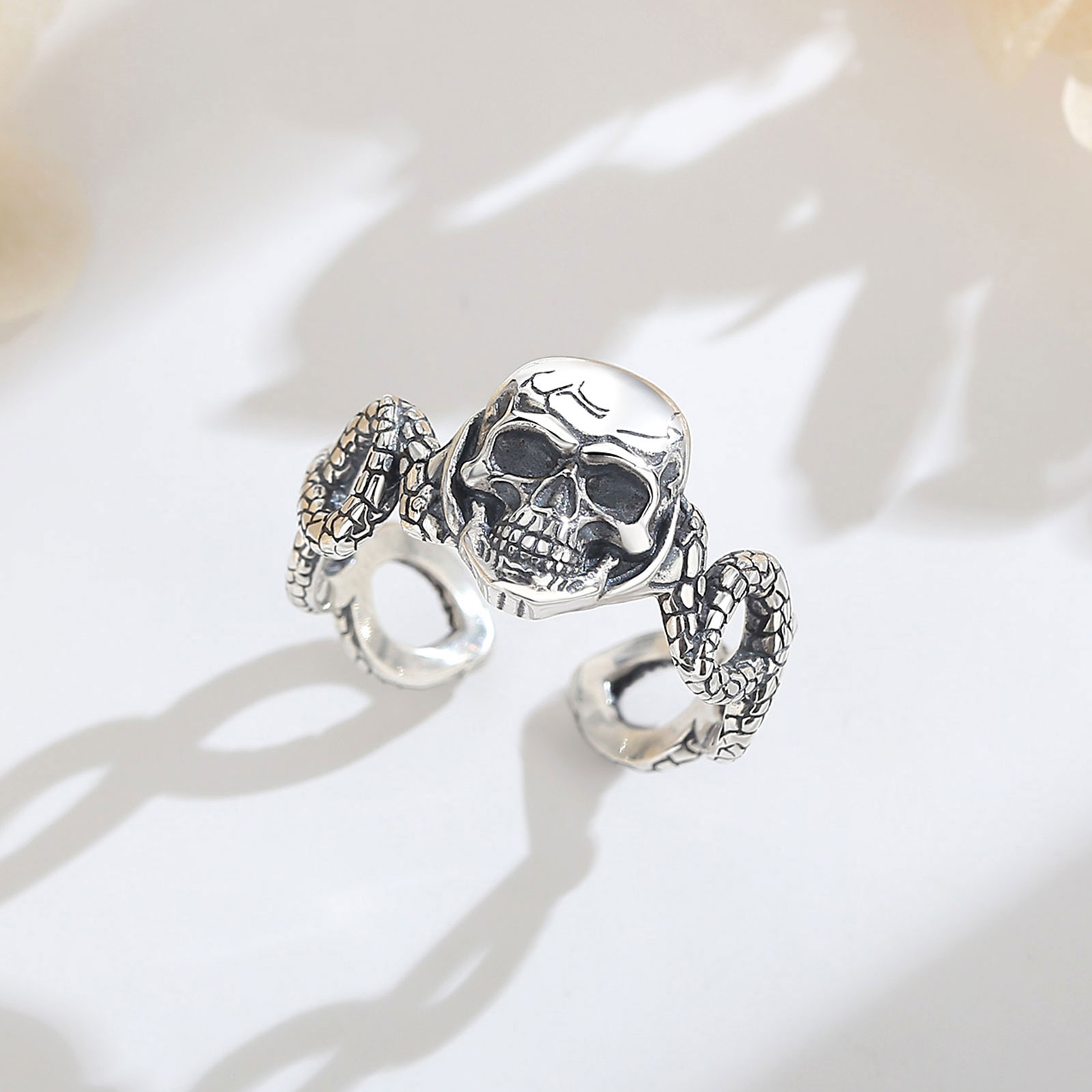 AEONSLOVE 925 Ayar Gümüş Ayarl - Gothic Skull Ring incelemesi ve fiyatı