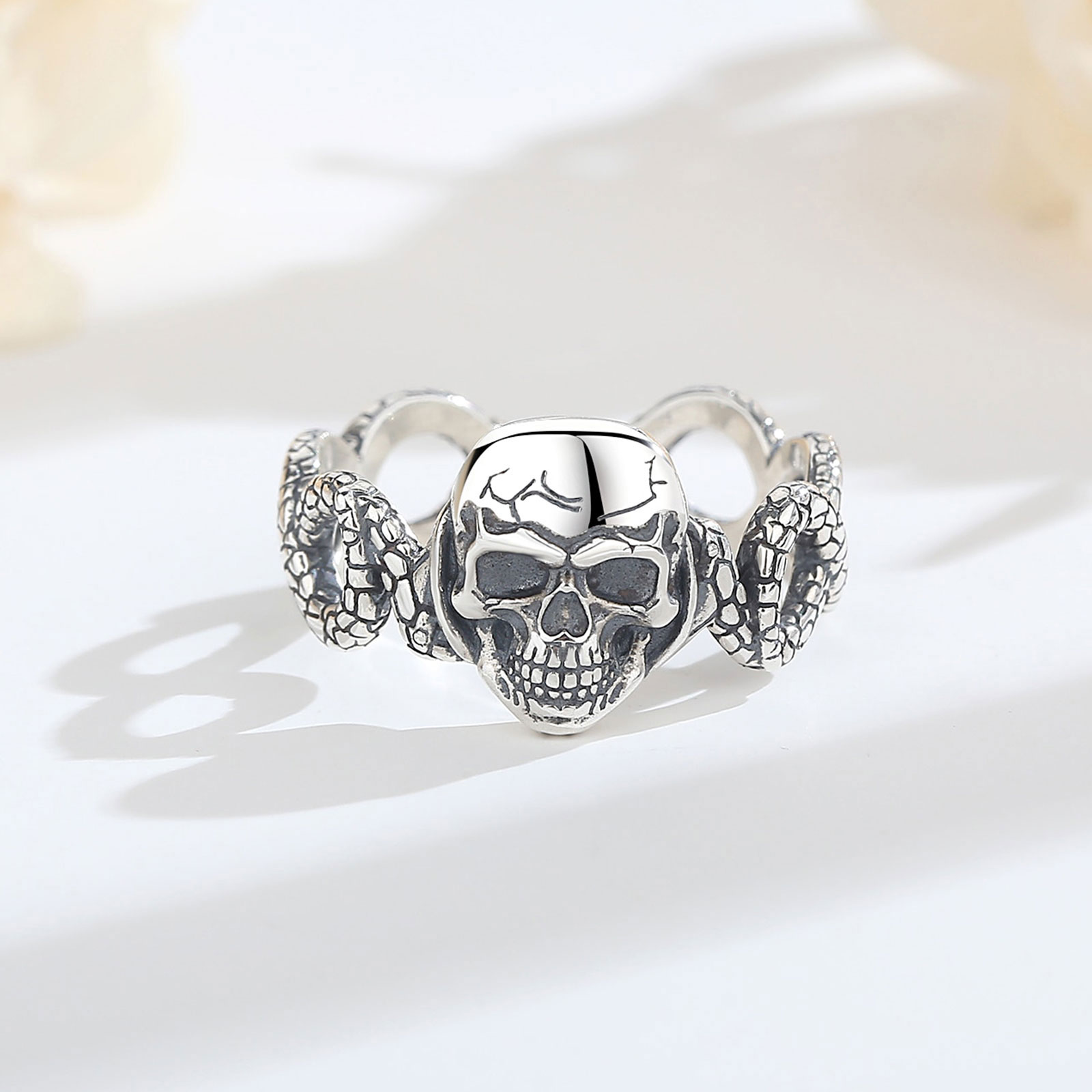 AEONSLOVE 925 Ayar Gümüş Ayarl - Gothic Skull Ring incelemesi ve fiyatı