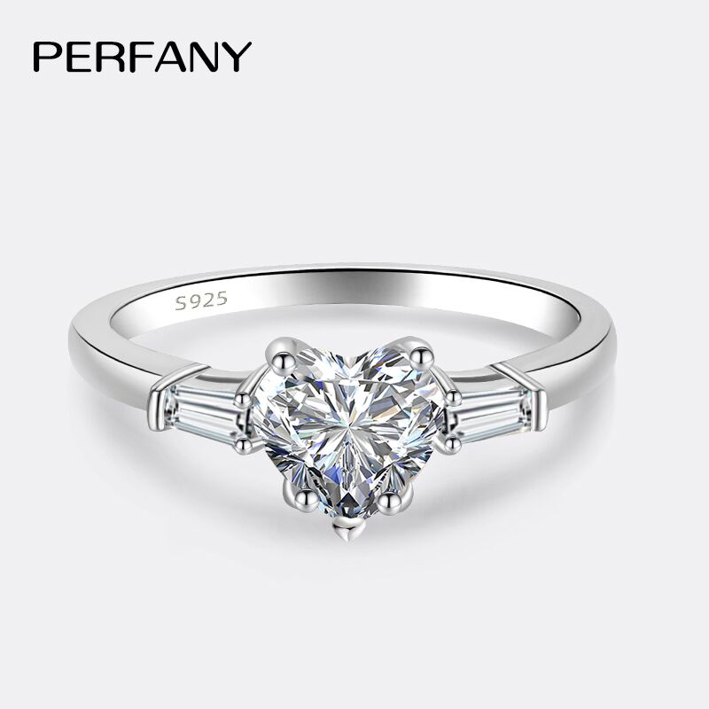 PERFANY 1CT Kalp Kesim Mozanit - Statement Cocktail Ring incelemesi ve fiyatı